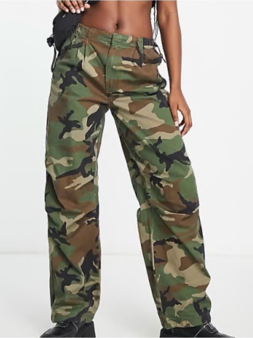 Wild Fable Camo Wide Leg Pants - Green/Brown/Black - Picture 1 of 8
